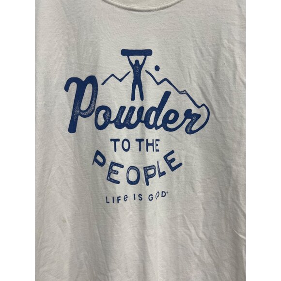 Life Is Good Crusher Tee Size Large Long Sleeve Powder To The People Graphic Tee - Picture 3 of 9